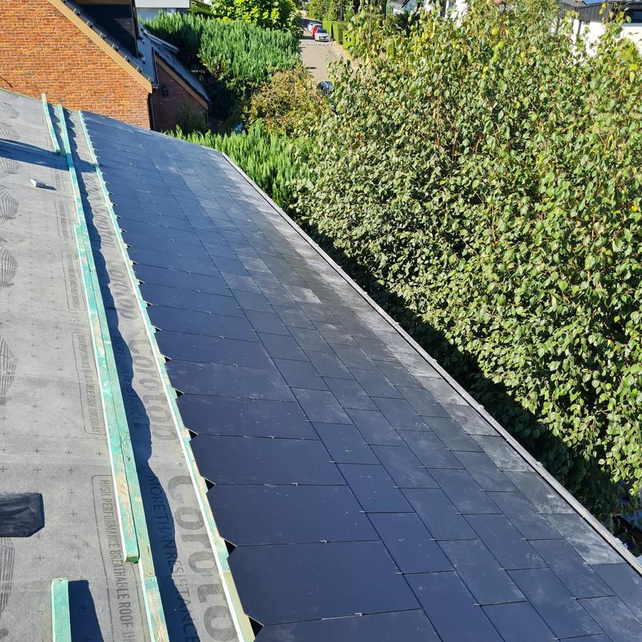 Pose d'une étanchéité roofing sur une toiture plate